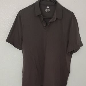 H&M Black Polo Shirt Cotton Blend Classic